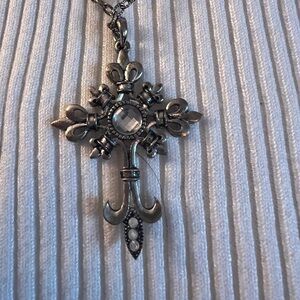 Cute cross themed necklace with matching earrings! See photos for details